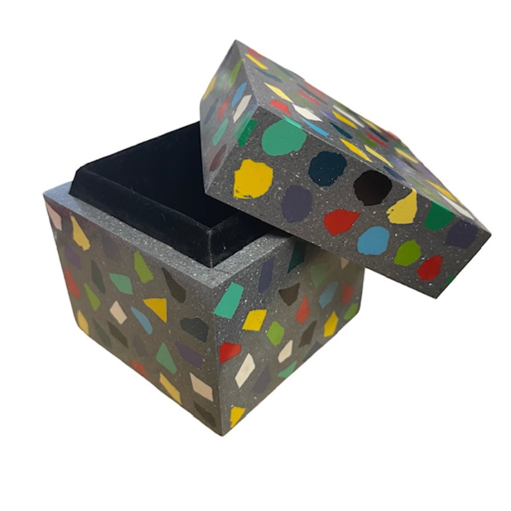 BARNEYS NEW YORK vintage covered box, NEW WITH TAGS